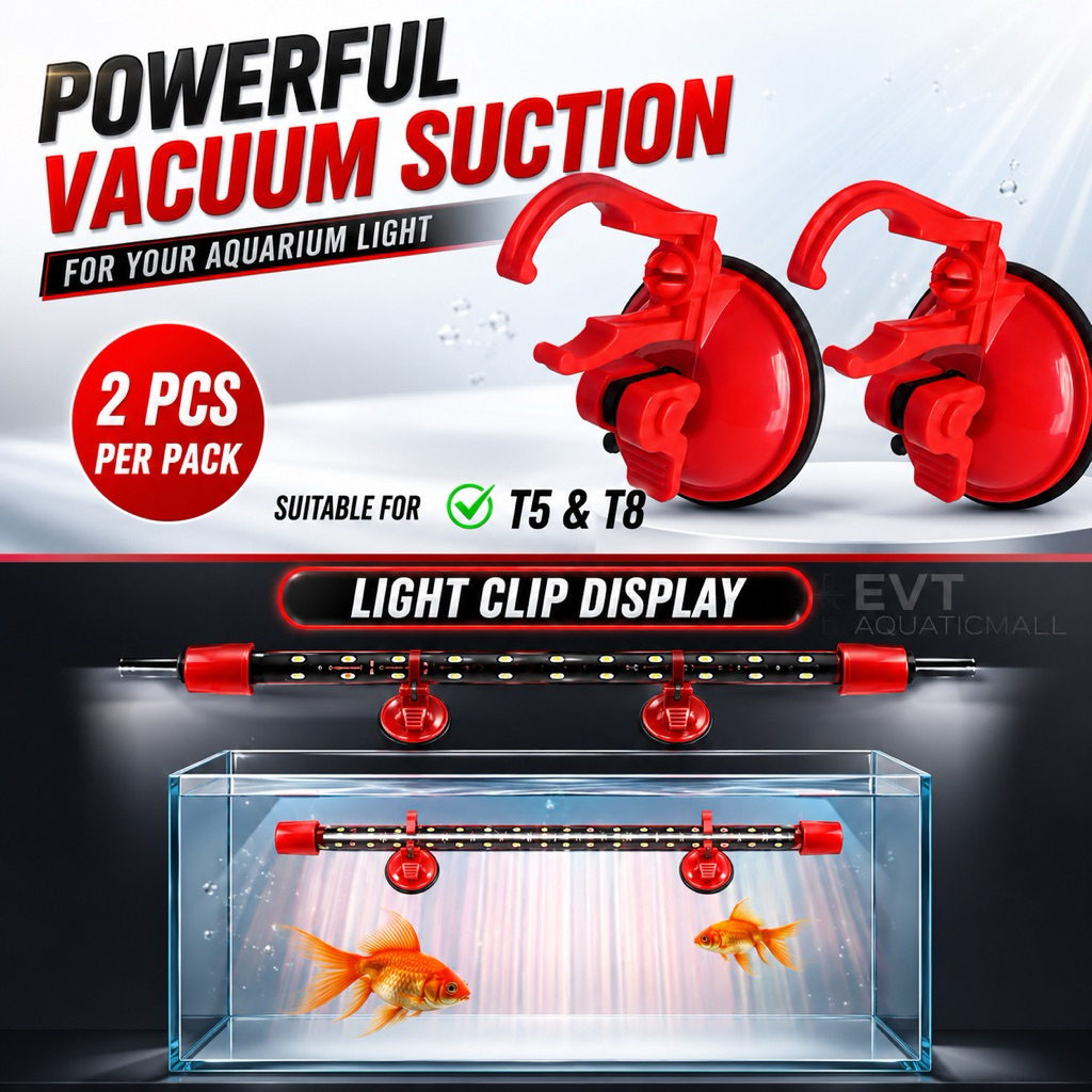 Aquarium Ultra-Suction Light Clip T5 T8 Klip Lampu Akuarium LED Light Clip Sedutan Klip 鱼夹灯