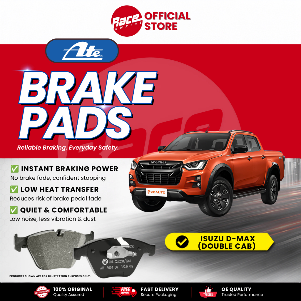 ATE ผ้าเบรคหน้า -IZ D-MAX 1.9 2019,3.0 4x4 (Double Cab)