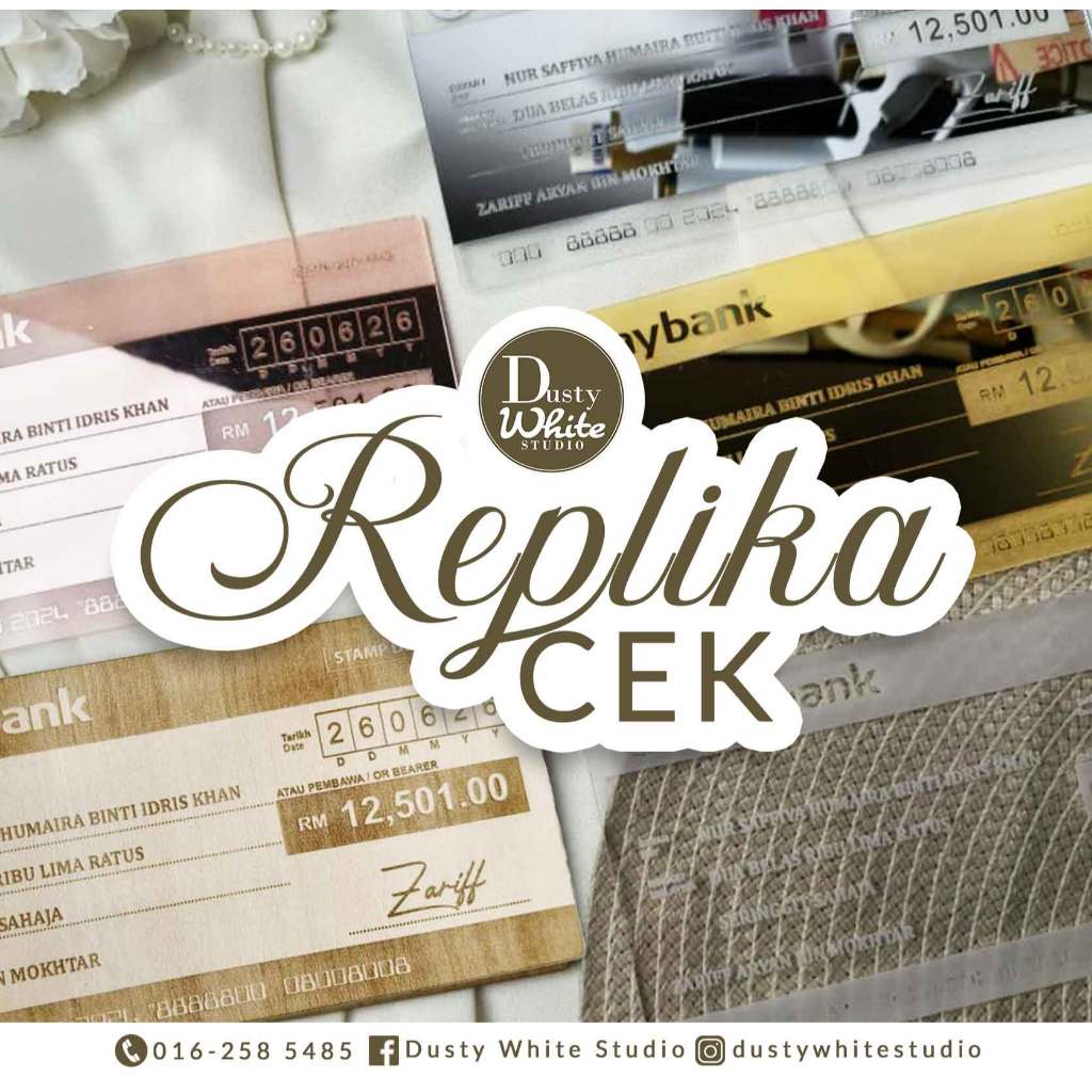 REPLIKA Replica Check Mockup Cheque Check อะคริลิคการจัดส่ง Check Bank Replica Check