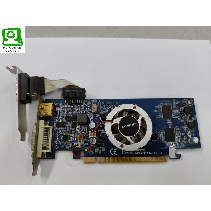 กราฟิกการ์ด Gigabyte GV-N845TC-512I Nvidia GeForce 8400 GS DDR3 512MB PCI-E (สําหรับเคส SFF) [ใช้แล้