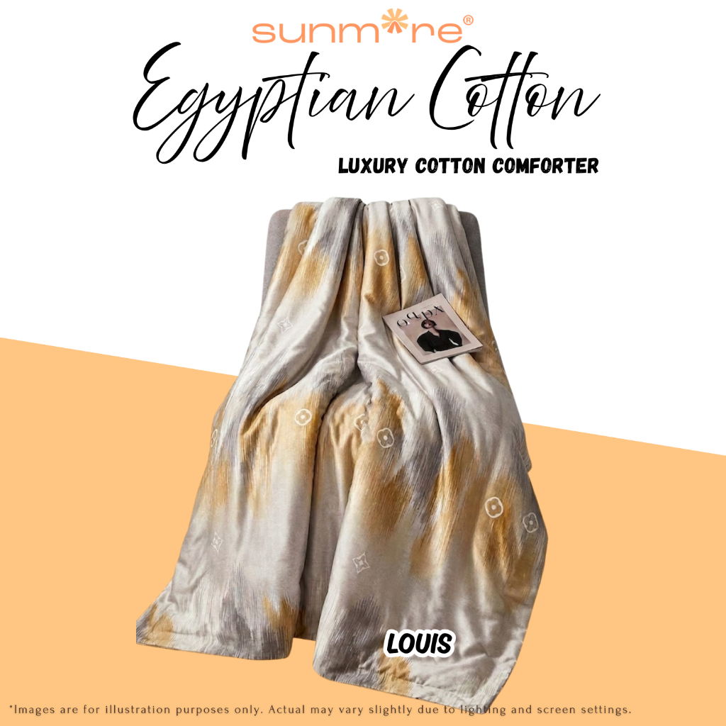 SUNMORE EGYPTIAN COTTON COMFORTER LOUIS LUXURY TOP MATERIAL SOFT WARMER DUVET BLANKET QUILT SELIMUT