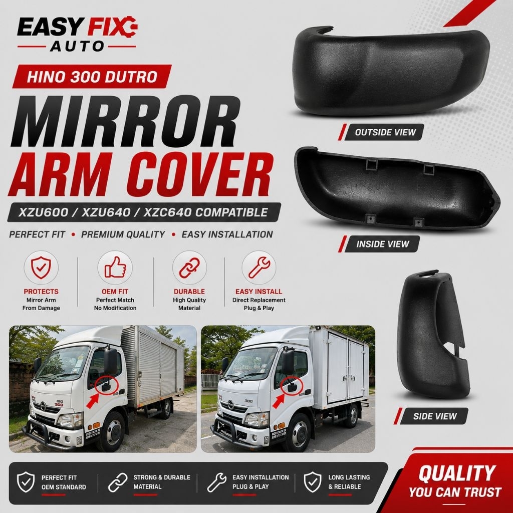 ฝาครอบแขนกระจก hino 300 dutro xzu600 xzu640 xzc640