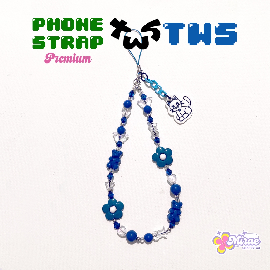 TWS สายคล้องโทรศัพท์ Fanmade Gantungan TWS Tali Handphone KPOP Idol TWS โดย miraecrafty.co