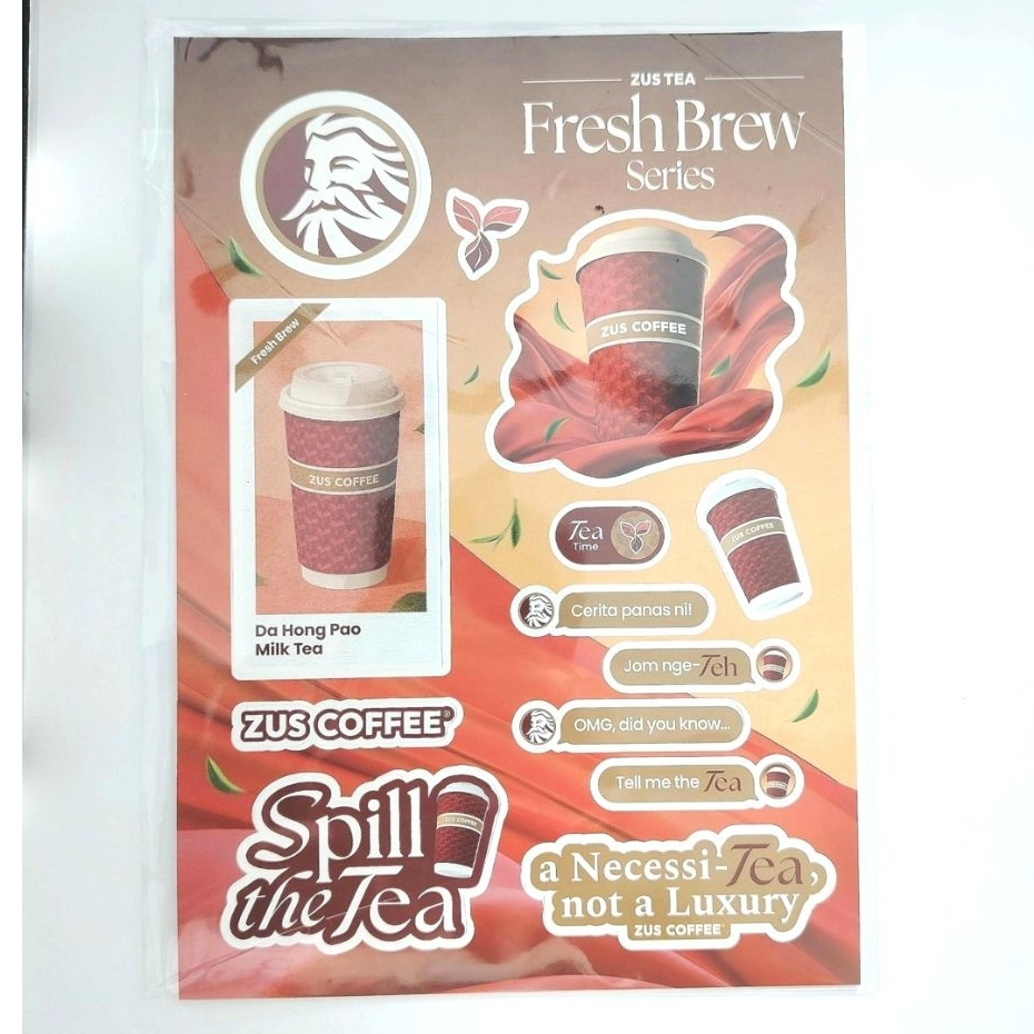 ZUS Coffee / Gigi Coffee Sticker สติ๊กเกอร์น่ารัก Coffee Lover