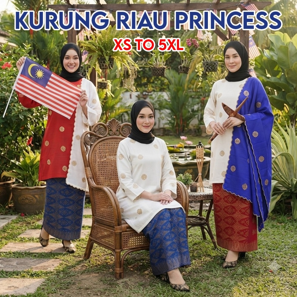 BAJU KURUNG RIAU MAKER สีขนาด XS ถึง 5XL เสื้อผ้าทํางานผู้หญิง KURUNG 31 AUGUST