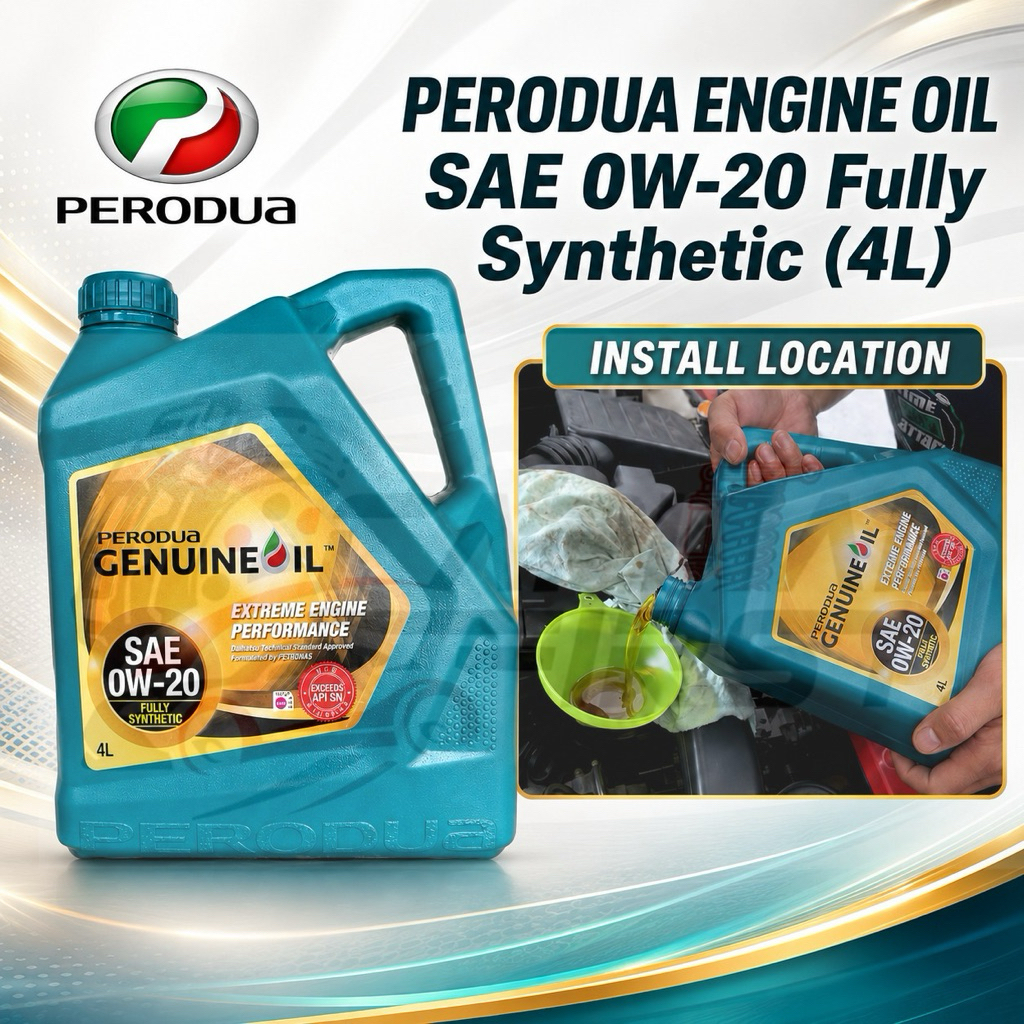 ใหม่ PACKAGING 2021 น้ํามันเครื่อง Perodua 0w20 0w-20 สังเคราะห์เต็มรูปแบบ 3 ลิตร