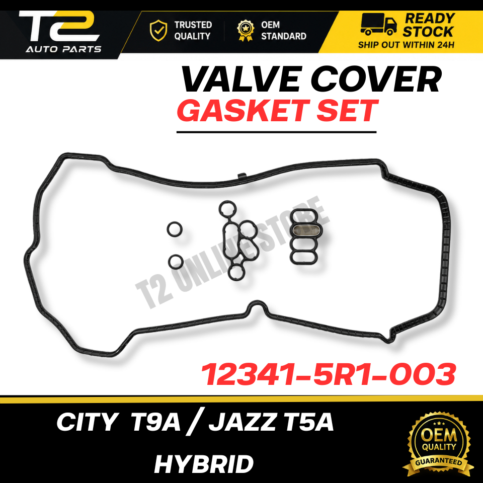 T2 ฝาครอบวาล์วแก๊สชุด HONDA CITY T9A JAZZ T5A HYBRID 12341-5R1-003 15815-5R0-003 11413-5R0-003 91319