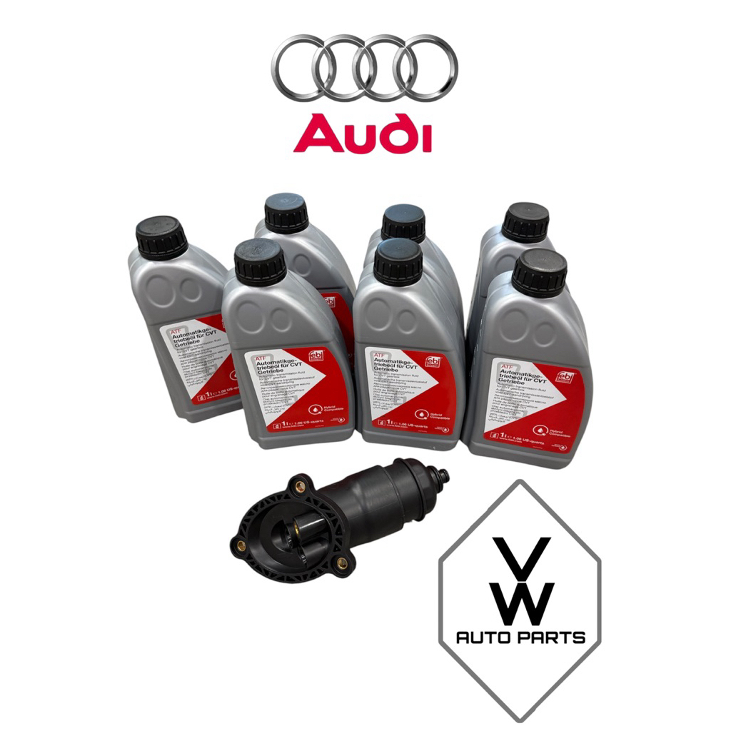 ( FEBI 100% ) AUDI A4 A5 A6 CVT TRANSMISSION FILTER พร้อม CVT FLUID ATF TRANSMISSION CVT OIL SET ( 0