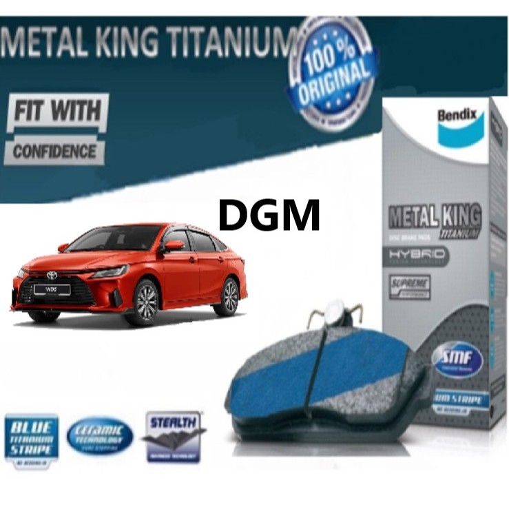ผ้าดิสเบรค BENDIX METAL KING Front (DB1830) / หลัง (DB2529) Toyota Vios NGC102R G SPEC 2023-2026