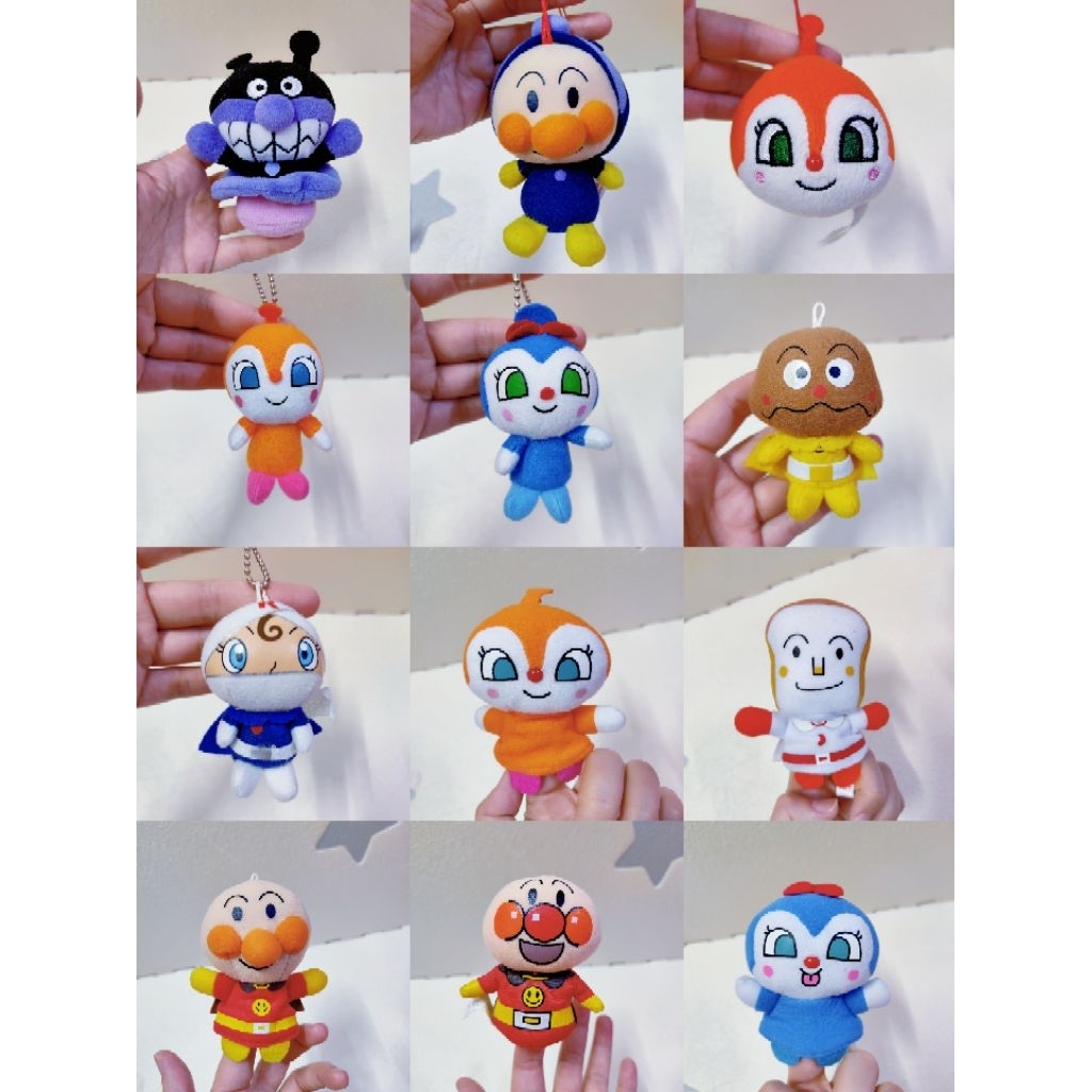 หุ่นพวงกุญแจรัก Anpanman SKC8 Baikinman Dokin-chan Kokin-chan Rollpanna Shokupanman Currypanman