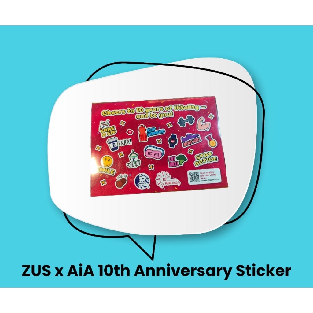 ZUS x AIA Vitality สติ๊กเกอร์ครบรอบ 10 ปี - รุ่นลิมิเต็ด