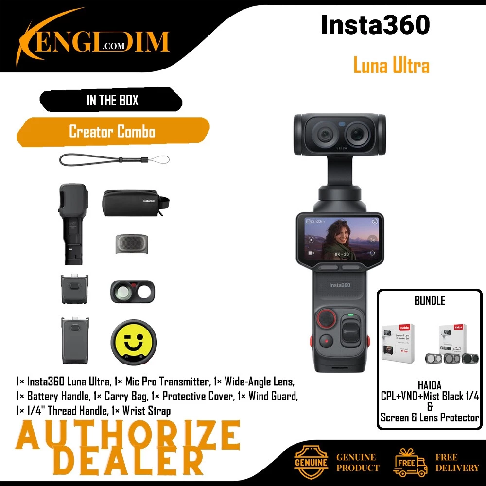 Insta360 Luna Ultra Co-Engineered พร้อมกล้องกิมบอล Leica 8K