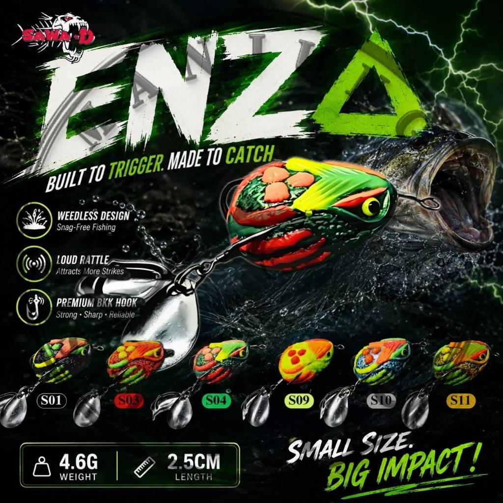 SAWA-D ENZO Soft Frog 4.5G / 2.5CM พร้อมตะขอ Bkk