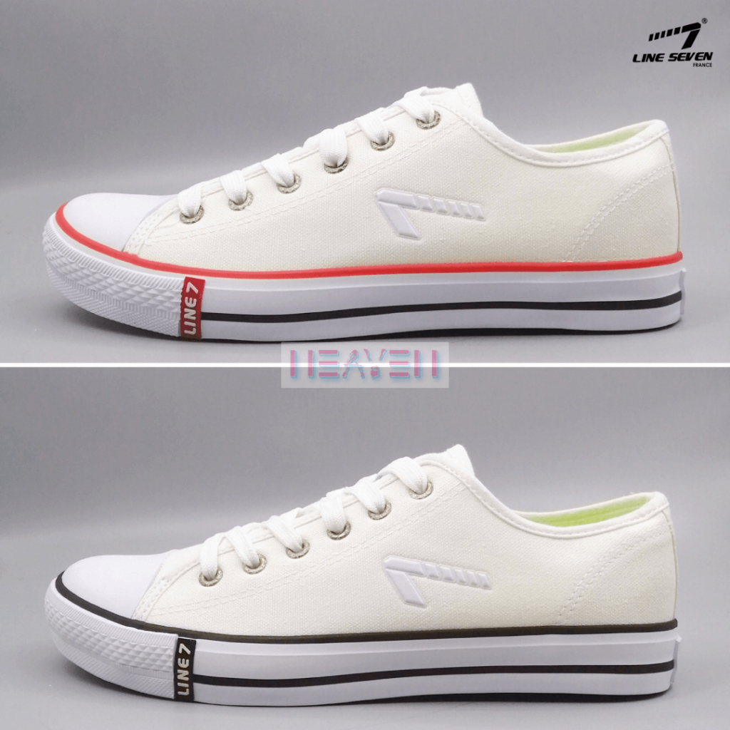 Line7 รองเท้านักเรียน WHITE-6619 [EVA RUBBER SOLE]