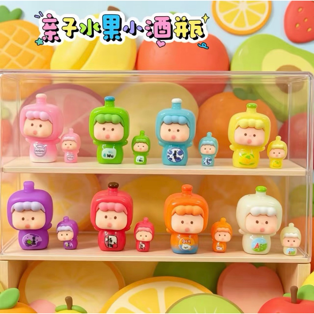 9 กล่องเกม Luminous เครื่องดื่มผลไม้ขนาดใหญ่ Zai Zai 夜光水果小酒瓶摆面件