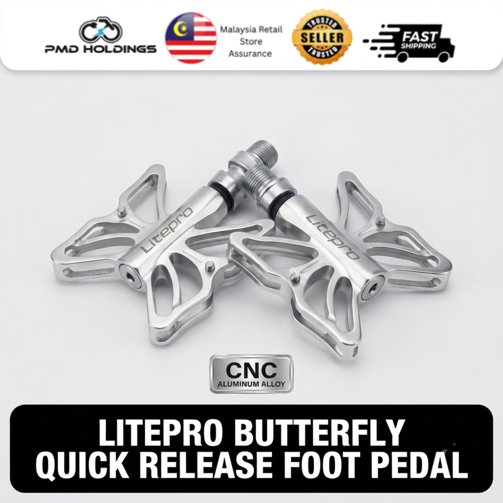 [1 คู่]Litepro Quick Release Pedal Ultralight จักรยานพับเหยียบ Basikal Lipat Quick Release Litepro L