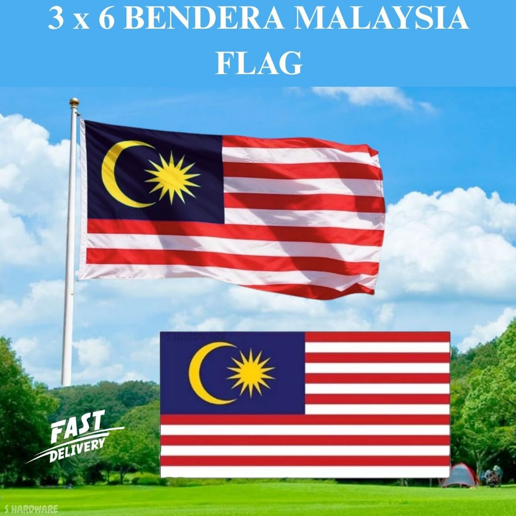3" x 6" FLAG BENDERA