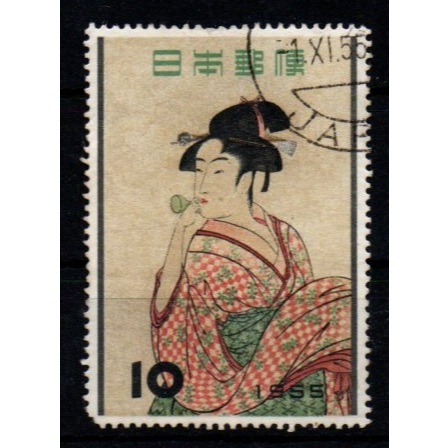 Japan 1955 ของเล่นแก้วเป่าสาวโดย Utamaro
