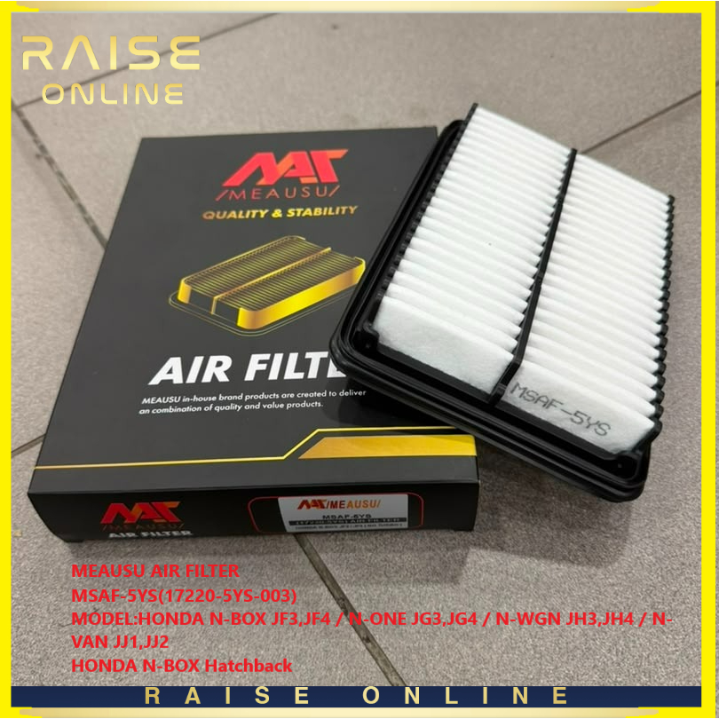 MEAUSU AIR FILTER MSAF-5YS(17220-5YS-003) MODEL:HONDA N-BOX JF3,JF4 / N-ONE JG3,JG4 / N-WGN JH3,JH4 