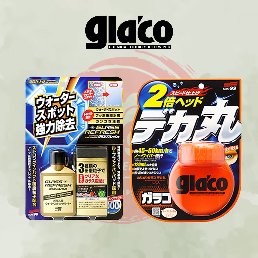 [Bundle&Save] น้ํายาทําความสะอาดคราบกระจก Soft 99 + Glaco แอพพลิเคชั่นขนาดใหญ่