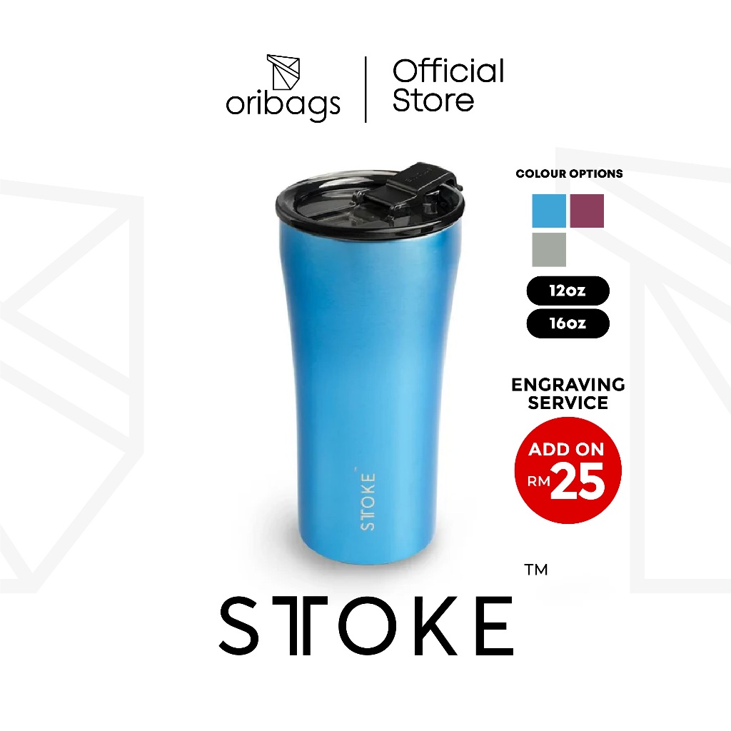 STTOKE Urban Series 12oz/16oz ฝาปิดกันรั่ว 2.0 เซรามิคฉนวนถ้วยกาแฟสําหรับเดินทางแก้วสูญญากาศ BPA ฟรี