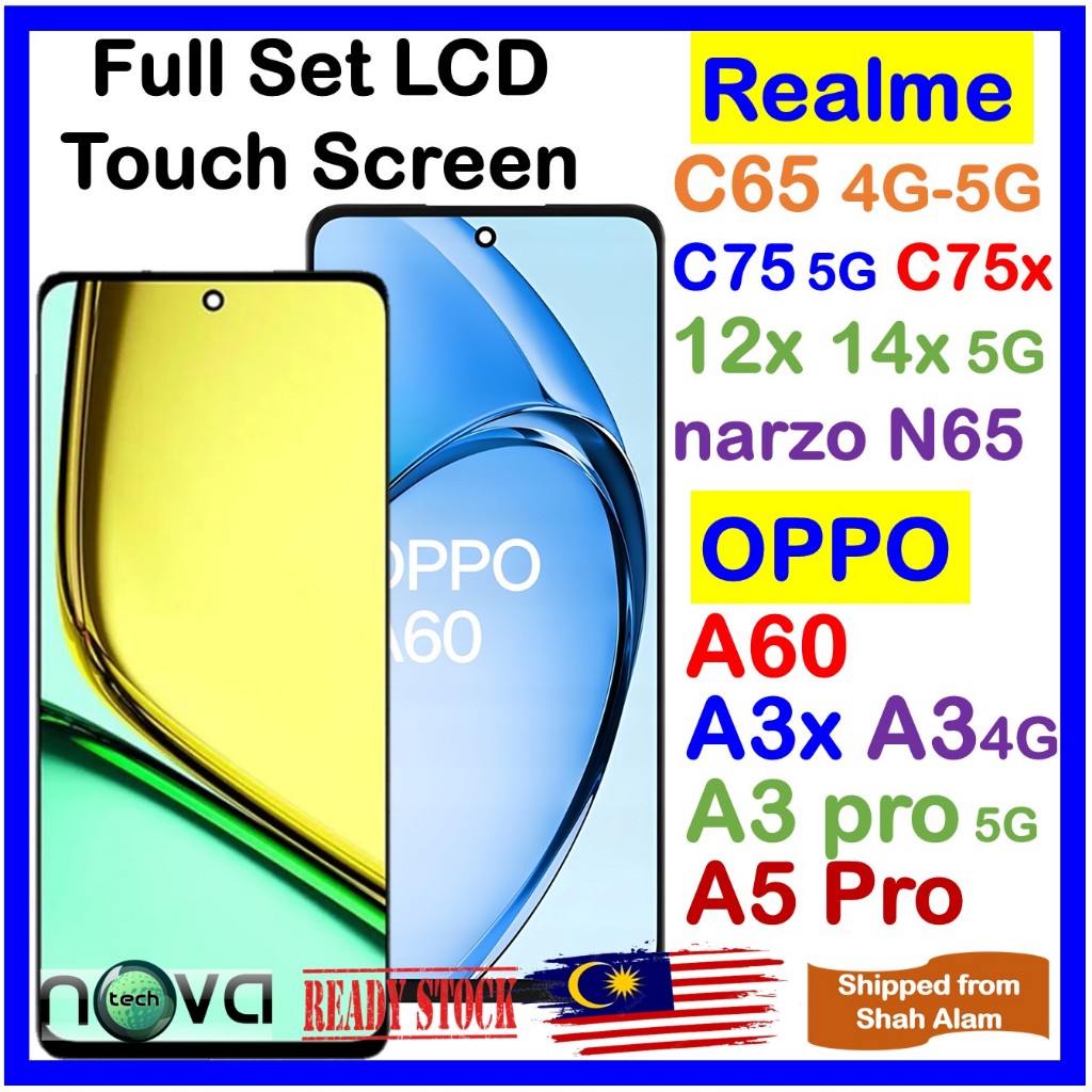 NGS หน้าจอ LCD OPPO A60 A3 A3x A3 Pro 5G A5 5G A5 Pro A5i / Realme C65 / C75 5G / C75x / Realme 12x 