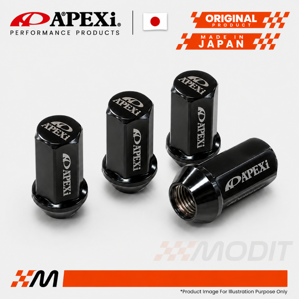 Apexi Racing Nut Racing Lug Nut 17 Hex ความยาว: 40mm M12 x P1.5 (แพ็ค 4 ชิ้น)