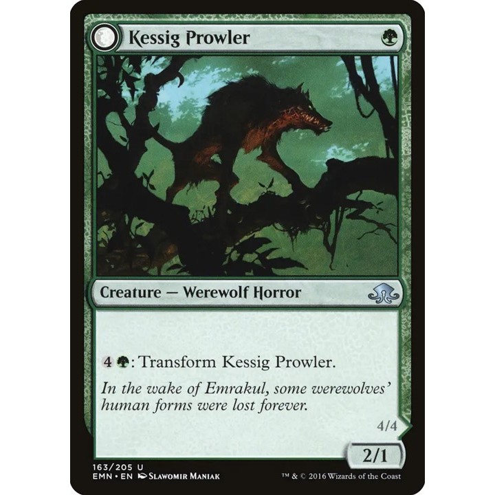 MTG: (EMN) U 163 - Kessig Prowler การ์ดเดี่ยว Eldritch Moon