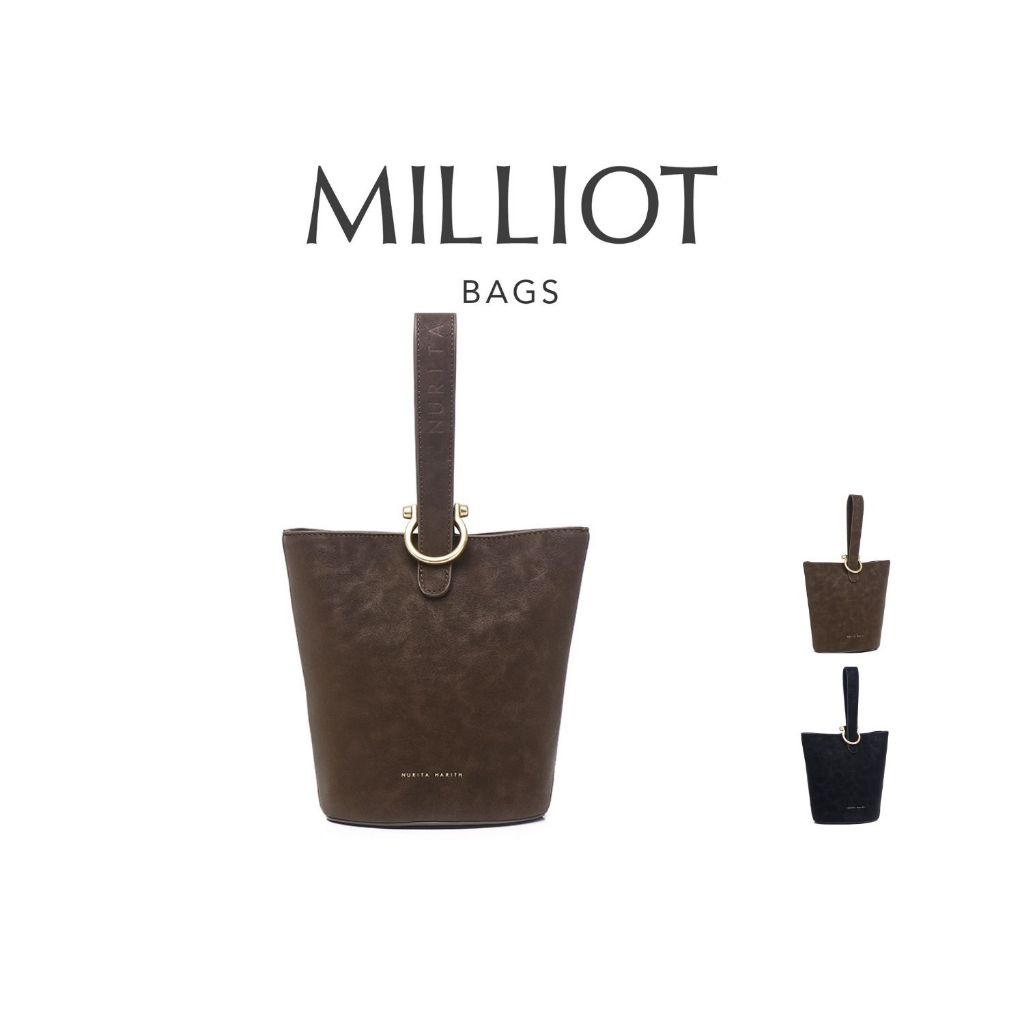 Milliot Nellie Petite Top Handle Bucket Bag Beg Tangan