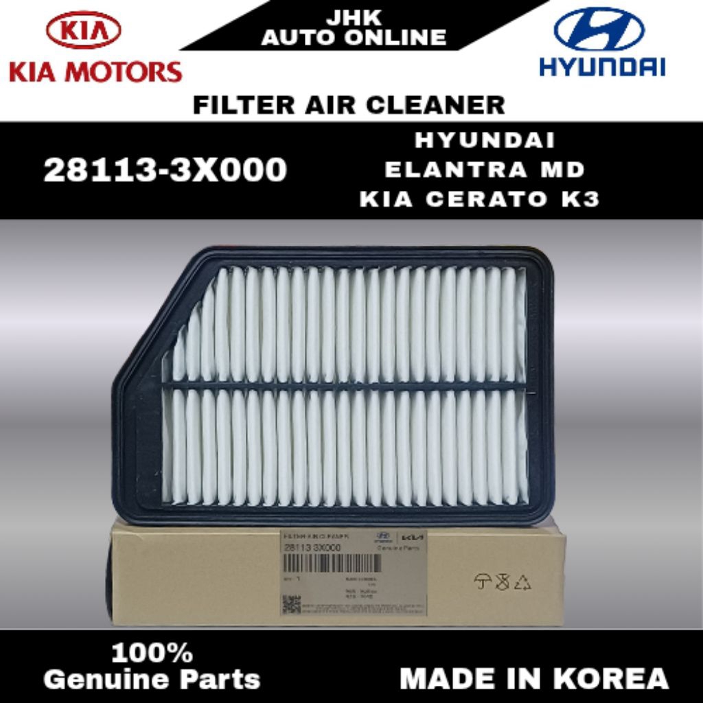 28113-3X000 FILTER AIR CLEANER HYUNDAI ELANTRA MD-KIA CERATO K3 1.6/1.8 100% ใหม่ MADE IN KOREA 1 ชิ