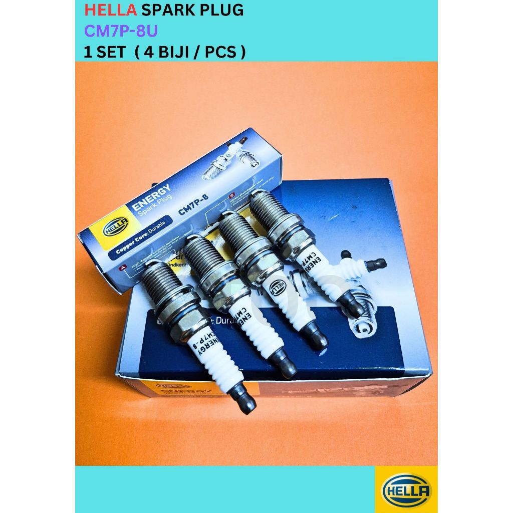 CM7P-8 HELLA หัวเทียน Toyota Vios NCP42 / NCP93 / NCP150, Altis ZZE122 / ZZE142 BKR6E-11 BKR6ES K20R