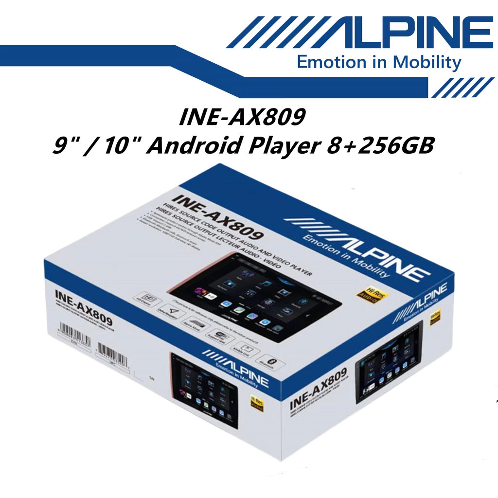 Alpine 8+256GB เครื่องเล่น Android ในรถยนต์ 9" หรือ 10" Ply สําหรับ Toyota Honda Proton Perodua iNE-