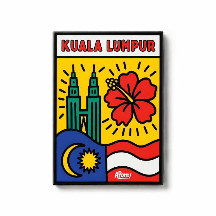 APOM แม่เหล็ก Doodle Hibiscus