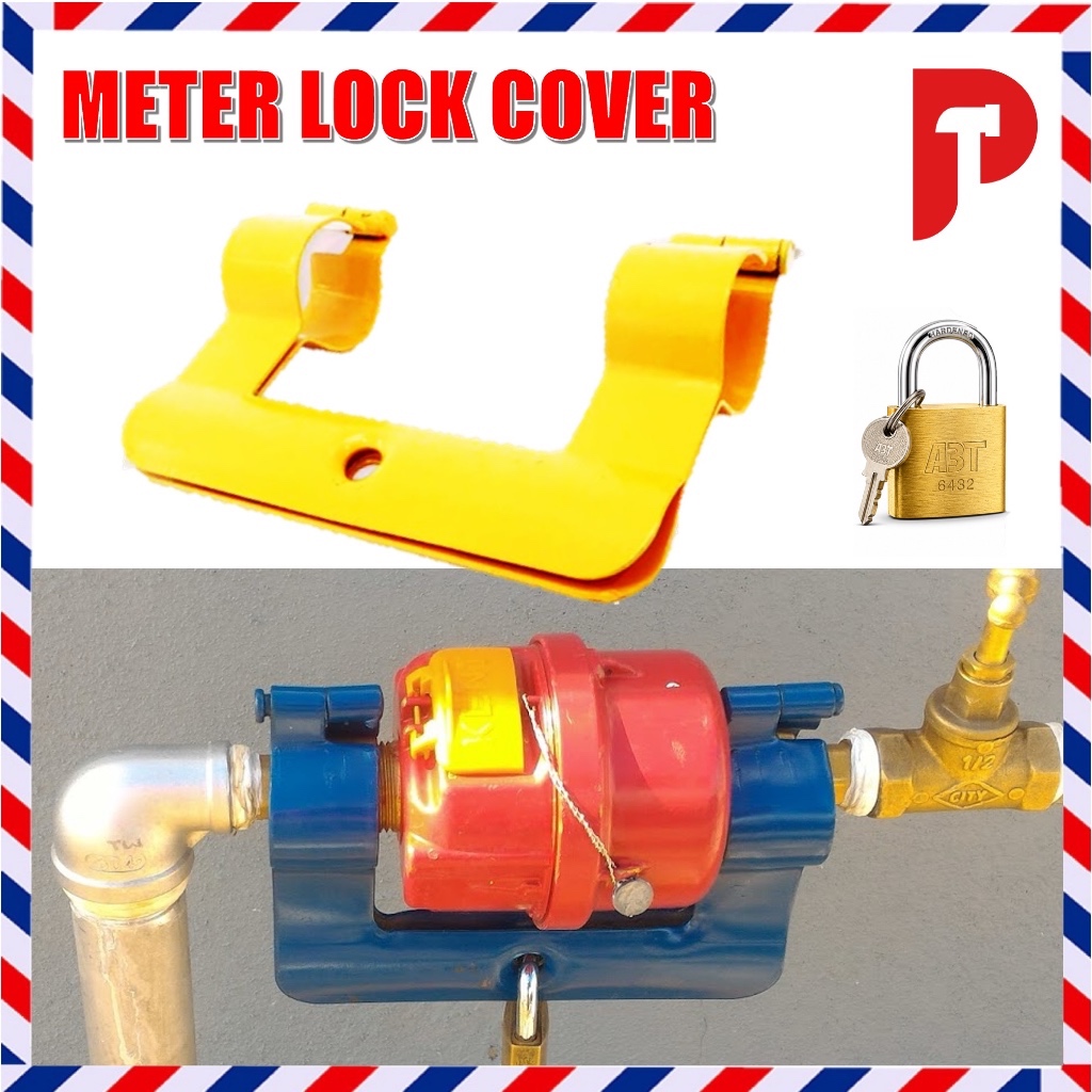 ฝาครอบล็อคมิเตอร์น้ําเหล็ก Kunci Meter Air Lock 水表锁