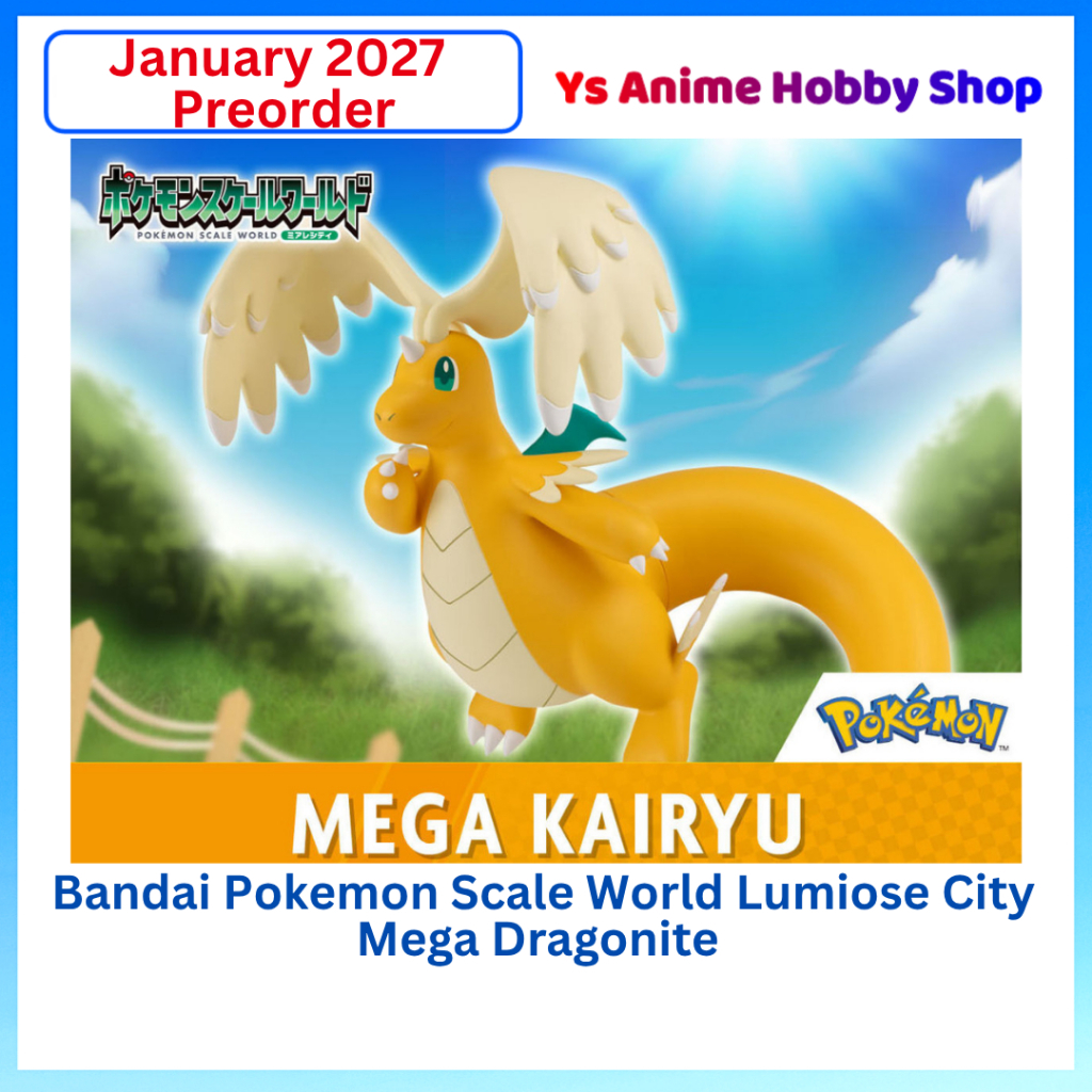 BANDAI JANARY 2027 Item OrderBandai Pokemon Scale World Lumiose City Mega Dragonite ฟิกเกอร์โปเกมอน