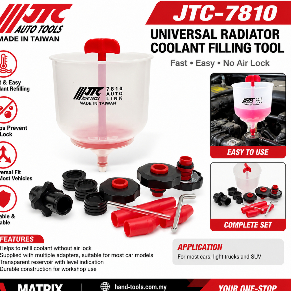 JTC-7810 UNIVERSAL RADIATOR COOLANT FILLING TOOL