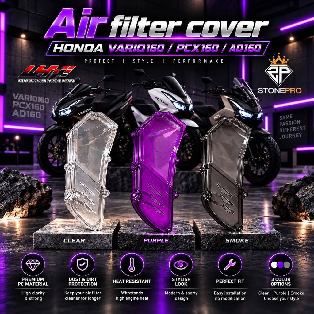 STONEPRO ฝาครอบกรองอากาศ TRANSPARENT PCX 160 Vario 160 ADV 160 กรองอากาศ/PCX 160 กรองอากาศ VARIO