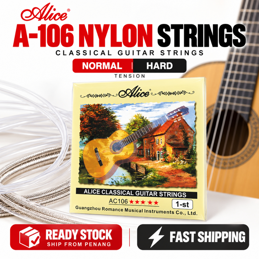 ALICE (AC106) Nylon Guitar Classical String SET Tali Gitar Nylon Gitar 1 Set Accessories 吉