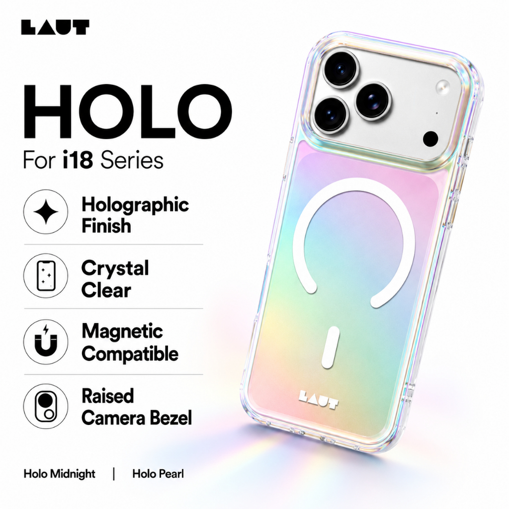LAUT Aero Holo Phone Case เข้ากันได้กับ i17/ i18 series (แม่เหล็ก)