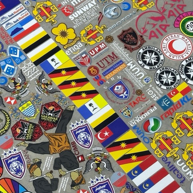 โลโก้ Customade DTF Printing Dtf Sticker Logo Size Iron On