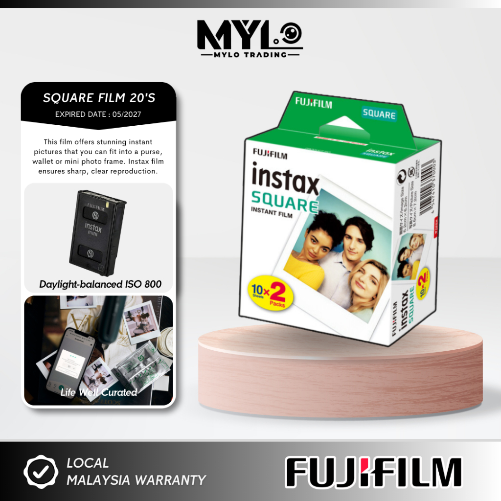 Fujifilm Instax Square Film Single Pack & Twin Pack สําหรับ Instax Square SQ1 Instax Square Link Squ