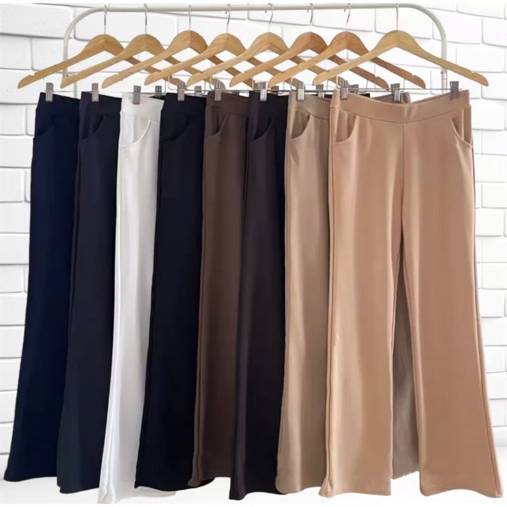 กางเกงสแล็คสําหรับสตรีทรงตรงใส่ทํางาน - 8888