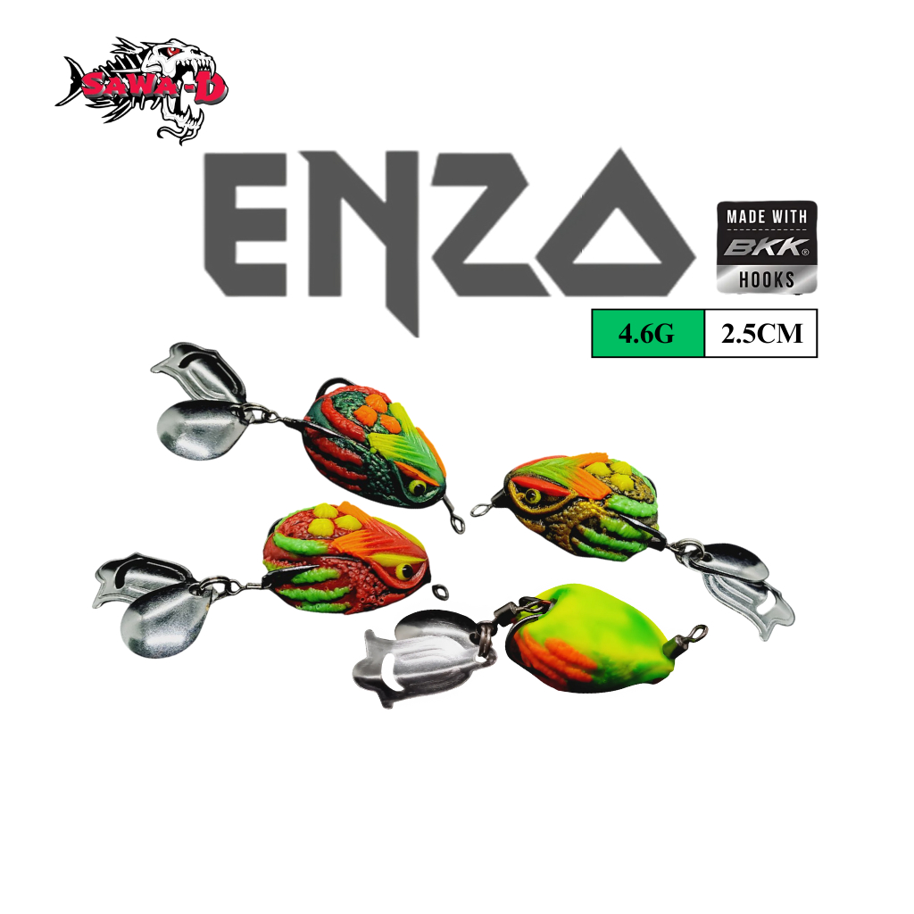SAWA D เอ็นโซ กบ / เหยื่อปลอมปลาช่อน / ตะขอ BKK / 6 สี / 2.5ซม. และ 4.6ก