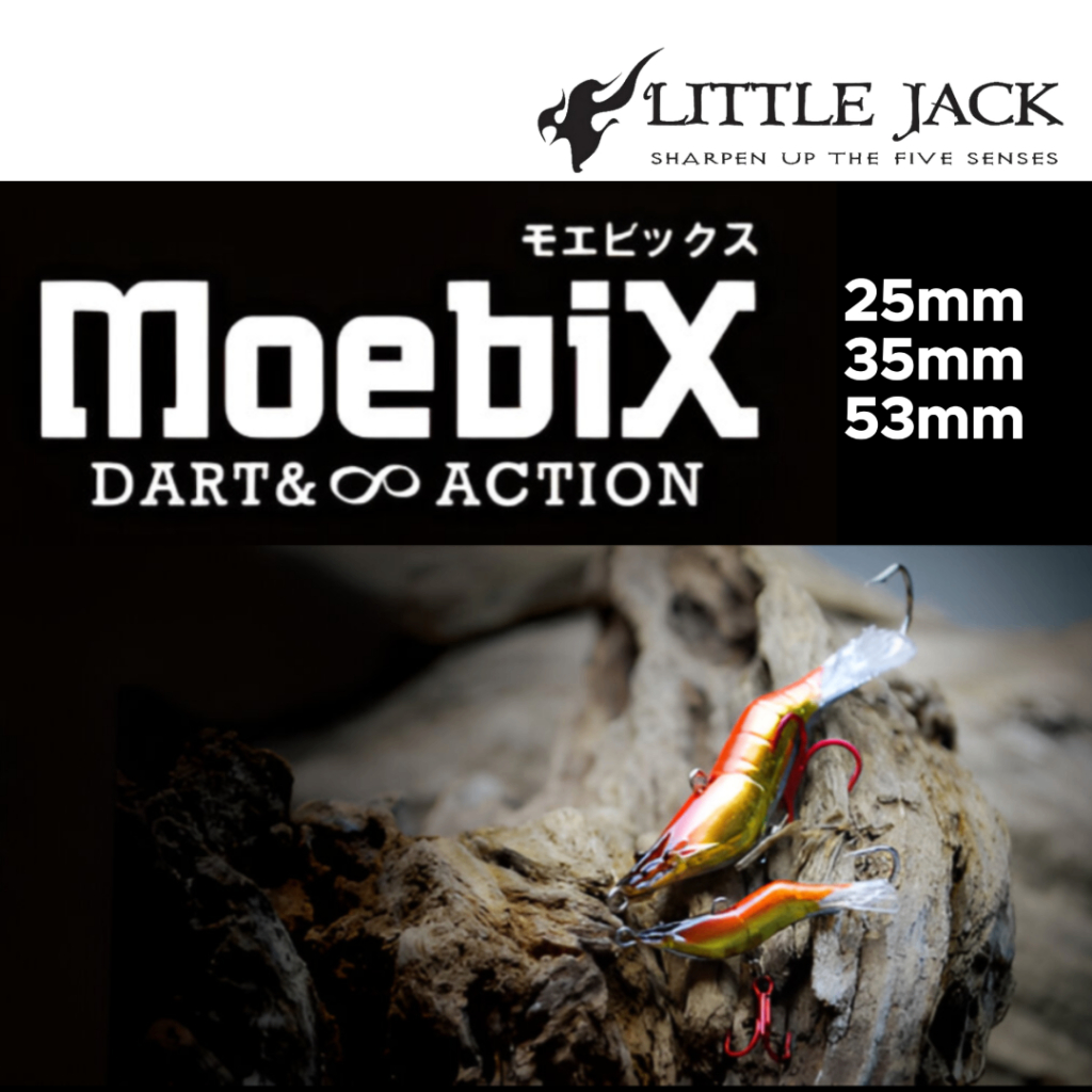 LITTLE JACK - MOEBIX 25mm/35mm/53mm - 2g/5g/13g SRIMP SINKING LURE LIGHT GAME