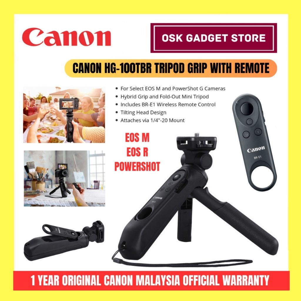 Canon HG-100TBR ขาตั้งกล้องสําหรับกล้อง Canon EOS R EOS M & Powershot G รับประกัน Canon 1 ปี