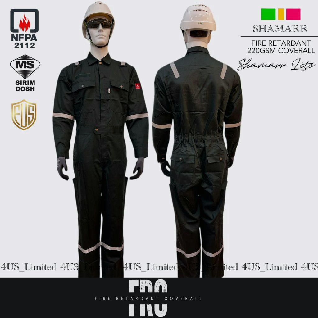 SHAMARR LITE FIRE-RETARDANT COVERALL FRC (SIRIM) NFPA2112 (FRC)-PPE SAFETY COVERALL