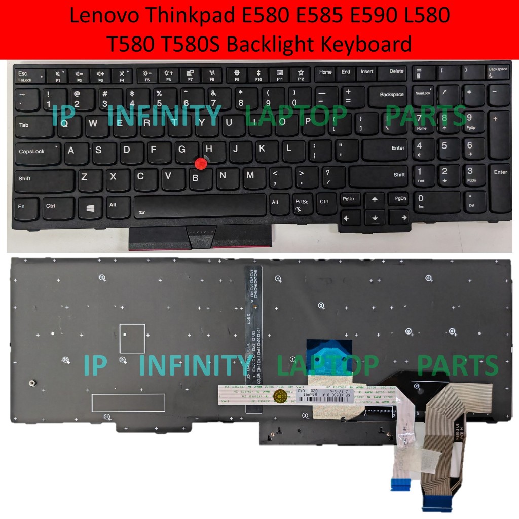 Lenovo Thinkpad E580 E585 E590 E595 L580 L590 T580S T590 P52 P53 P53s P72 P73 แล็ปท็อปคีย์บอร์ดแบ็คไ