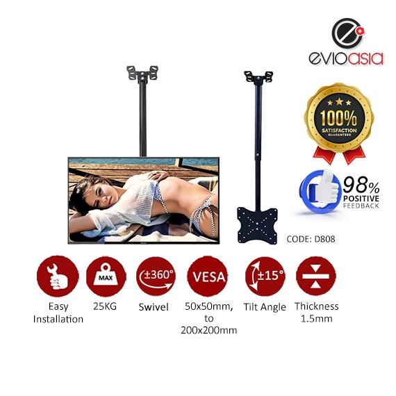 LCD LED TV Tilt Ceiling Wall Mount TV Bracket เหมาะกับที่สุด 14-32 นิ้ว