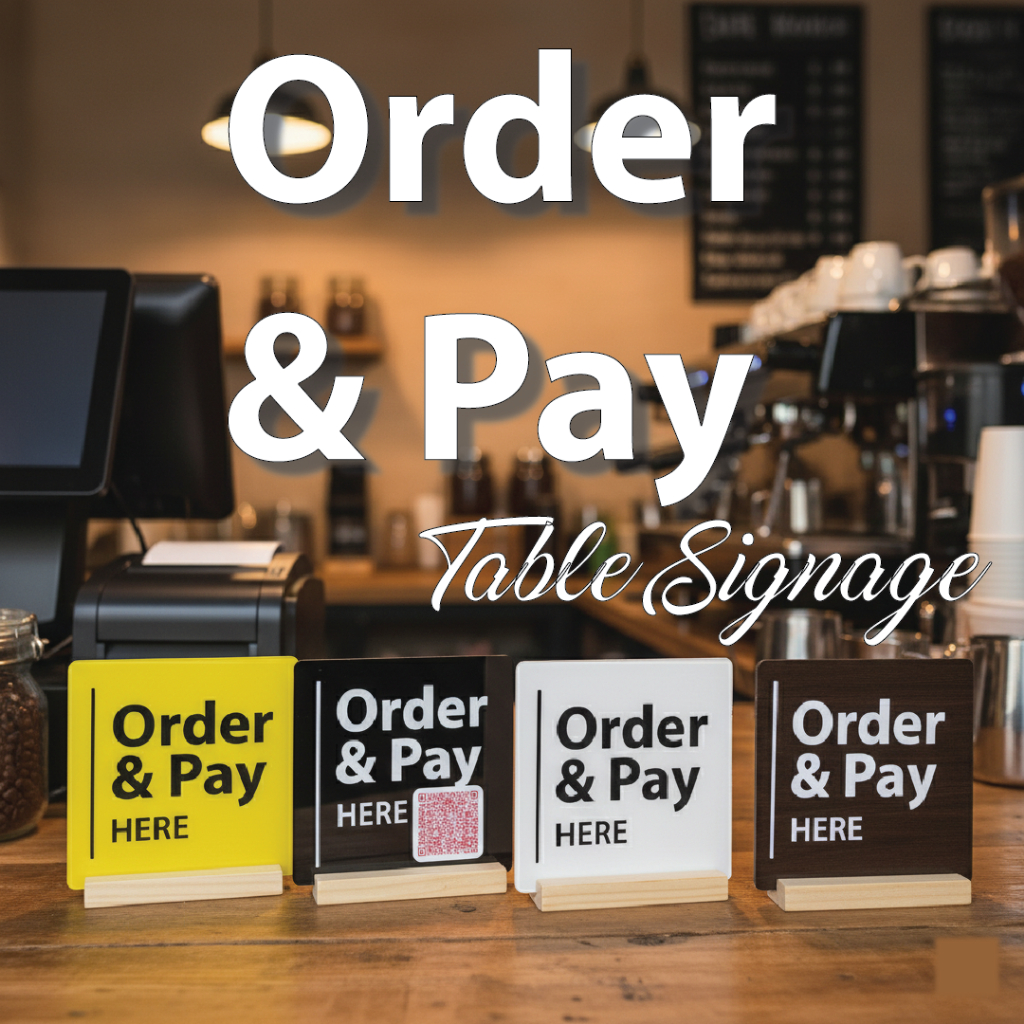 Order & Pay Here Table @ ป้ายเคาน์เตอร์