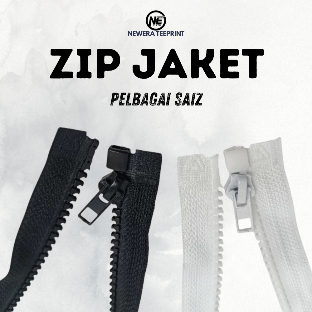 ZIP JAKET (GIGI PLASTIK ) ZIP JAKET SAIZ 12 - 26 - ZIP JACKET OPEN END